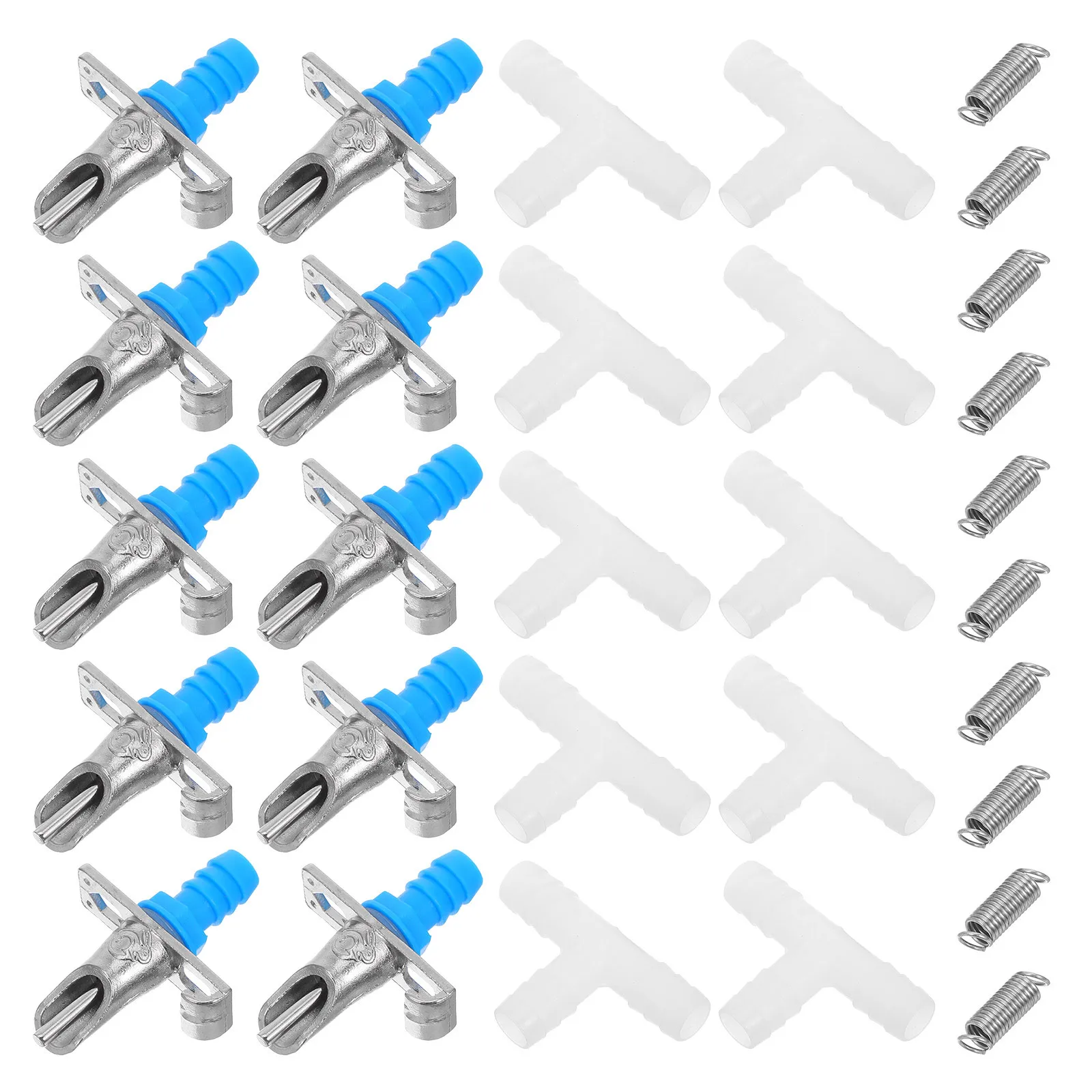 

10 Sets Drinking Bottle Spout Waterer Dispenser Feeding Equipment for Bunny Pets