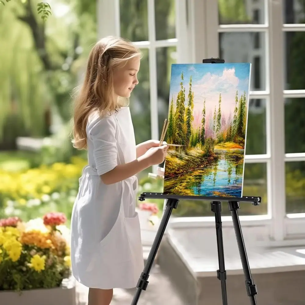 portable-design-sketch-easel-folding-adjustable-height-stand-easel-durable-metal-tripod-foldable-easel-painting-use