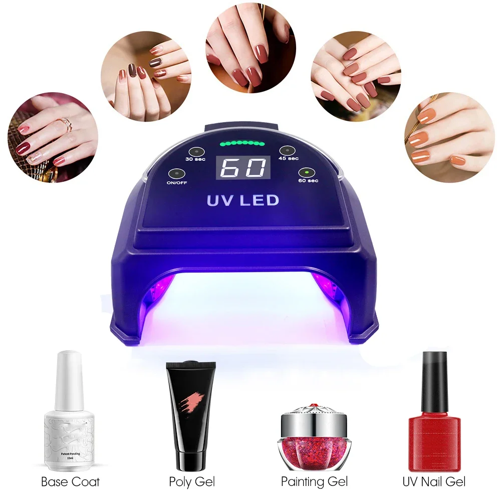 Nagelbenodigdheden Salon Uv Led Nagellamp 80W Sneller Gel Nagel Droger