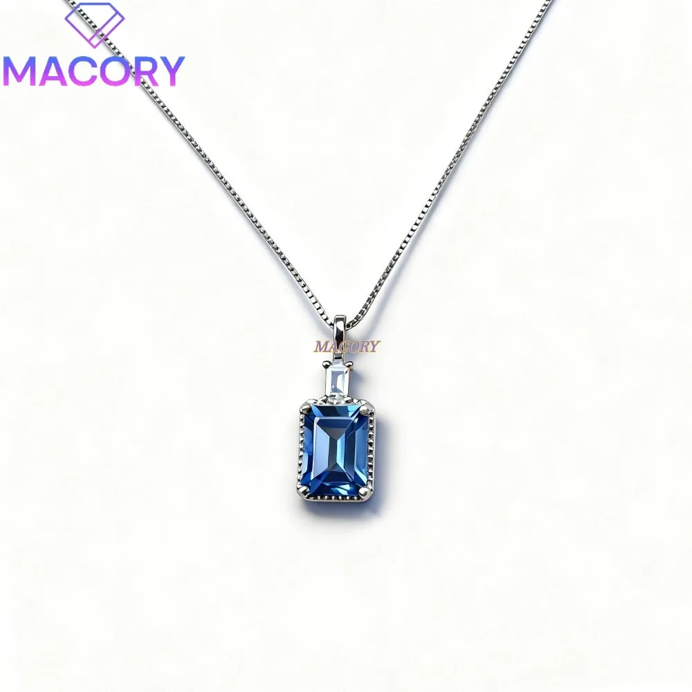

New natural London blue topaz pendant in S925 sterling silver a luxurious women’s jewellery accessory suitable as a holiday gift