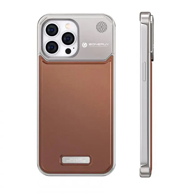 

Luxury Leather Metal Phone Case For iPhone 15 14 13 12 Pro Max Magnetic Aluminum Fragrance Phone Cover Business Smartphone Funda