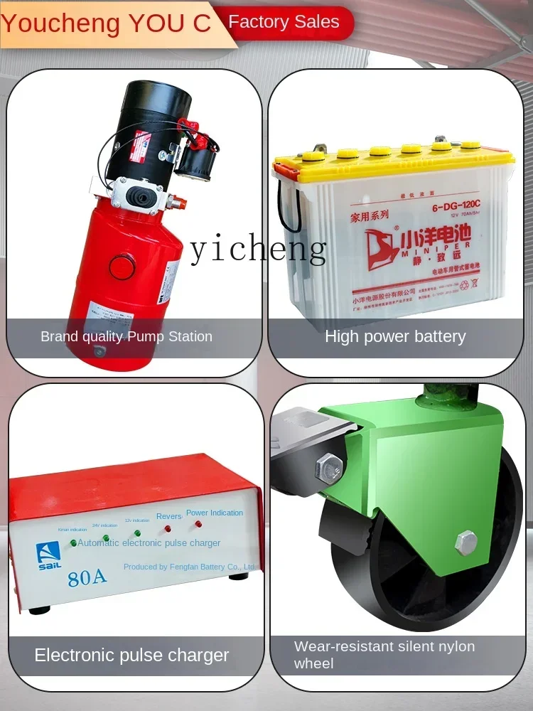 

ZZ Semi-Electric Stacker Charging 2 Tons Electric Forklift 1 Ton Small Tray Battery Hydraulic Car Lift Forklift