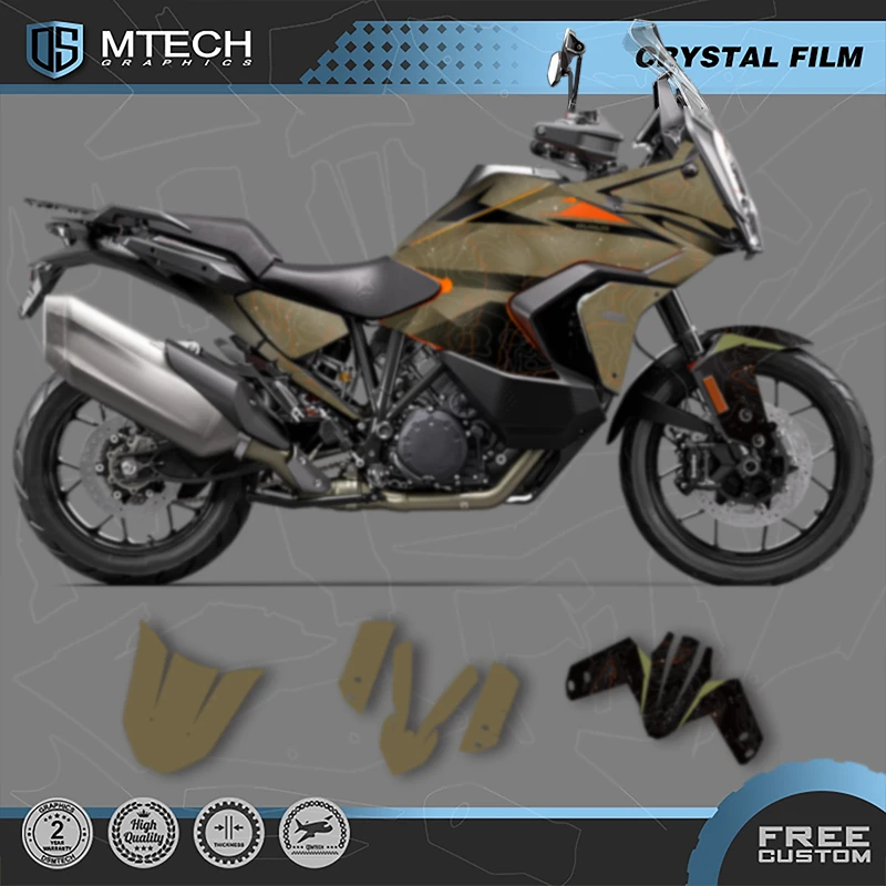 

DSMTECH Custom Motorcycle Graphics Decal Stickers Kits For KTM 2021 2022 2023 ADV 790 1290 R S 006