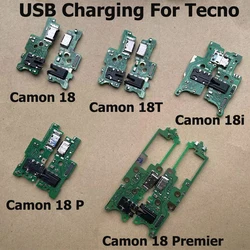 For Tecno Camon 18 USB Charging Dock Port Socket Jack Plug Connector Charge Board Flex Cable For Camon 18 18i 18T P Premier 18P