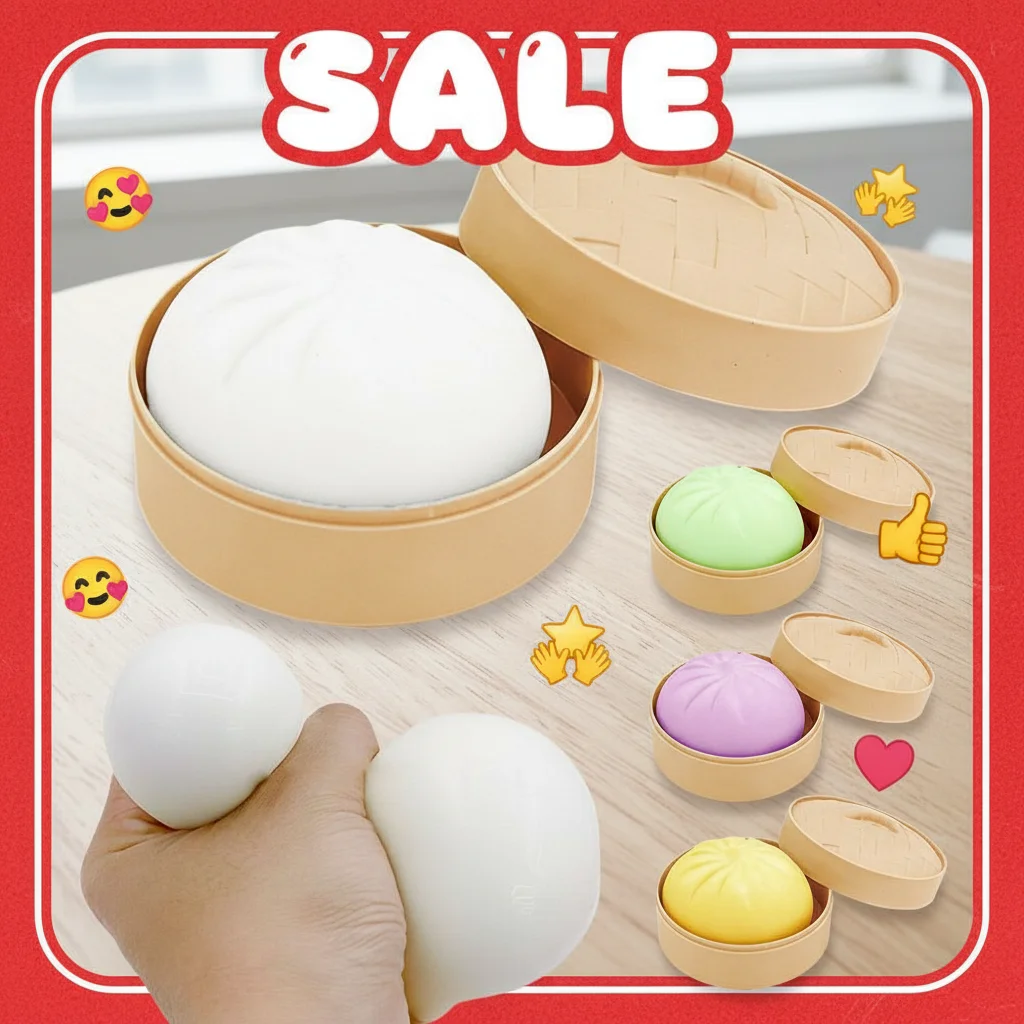 Simulation Flash Dumpling Pressure Ball Slow Rebound Soft Pinch Decompression Office Home Decorat Children Adults Birthday Gifts