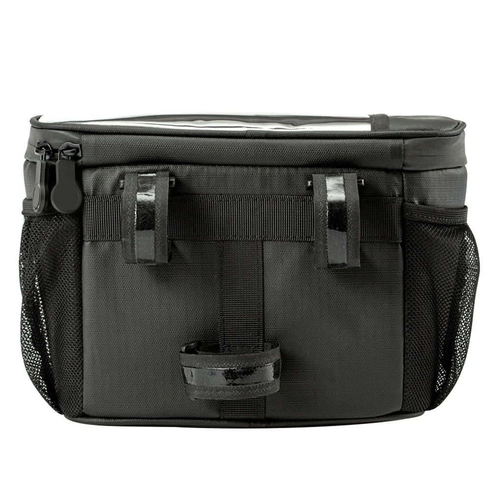 

900 Double Grid Complex Eva Insulated Bike Handlebar Bag 4L Large Capacity TPU Touchscreen Mesh Pockets Reflective Strap Cycling
