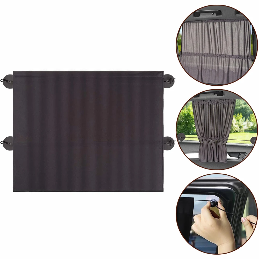 Adjustable Car Sun Shade Side for Window Curtain Easy Installation Slide to Open and Close Privacy and Sun Protection