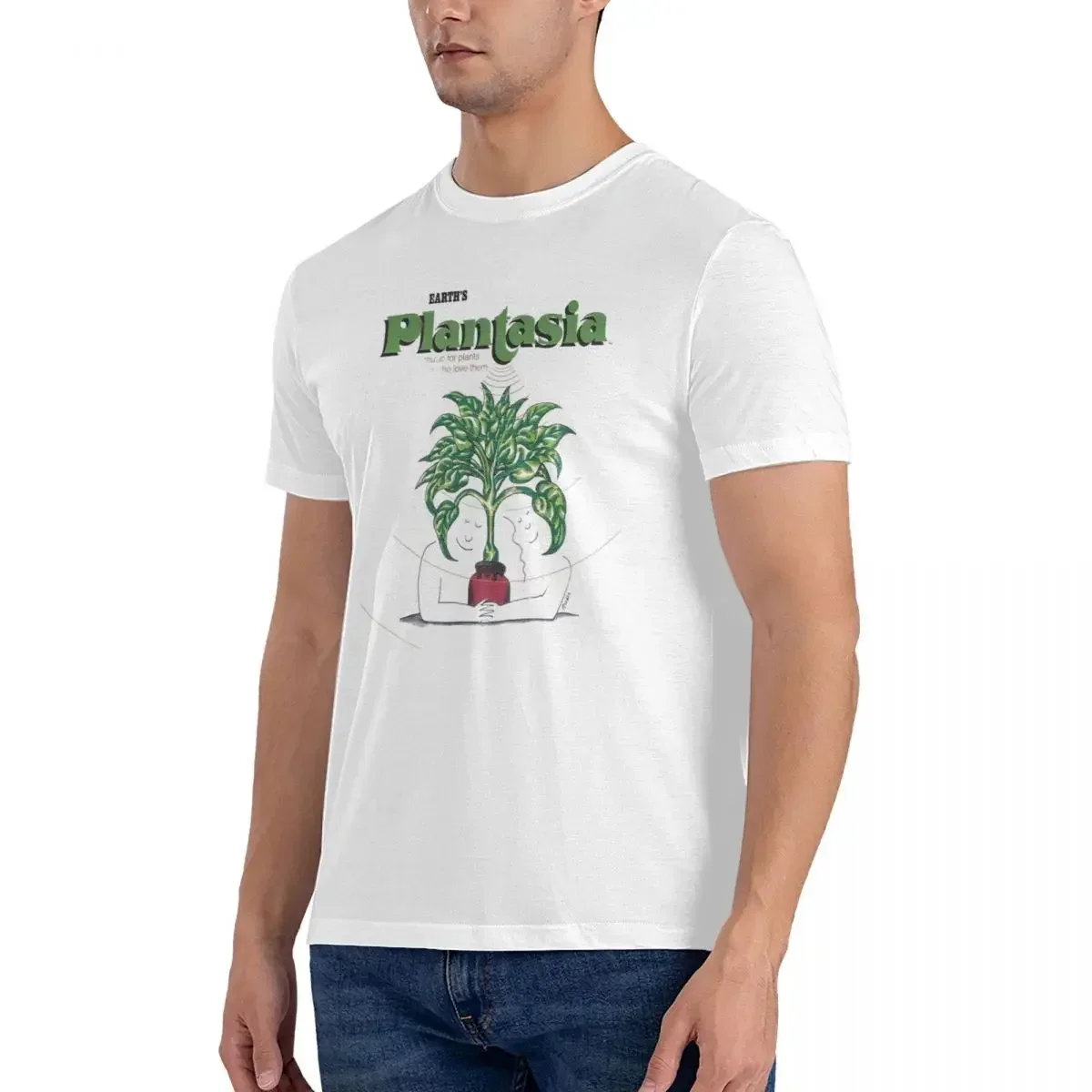 100% Cotton Plantasia T-shirt Male Funny Oversized T Shirt Men crew Neck Summer Shirts Tops S-6XL