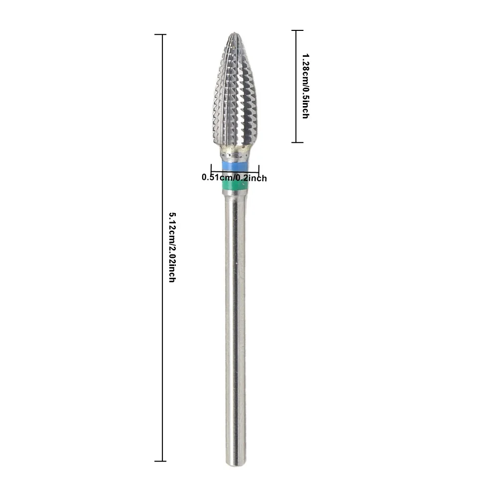 1Pcs 5MM Mini 5in1 Nagel Bohrer Bits, 3/32 "Wolfram Hartmetall Häutchen Bohrer Bits, zwei Weg Drehen Für Nagel Bett Datei Abgestorbene Haut Nagel Pre – Detail 6