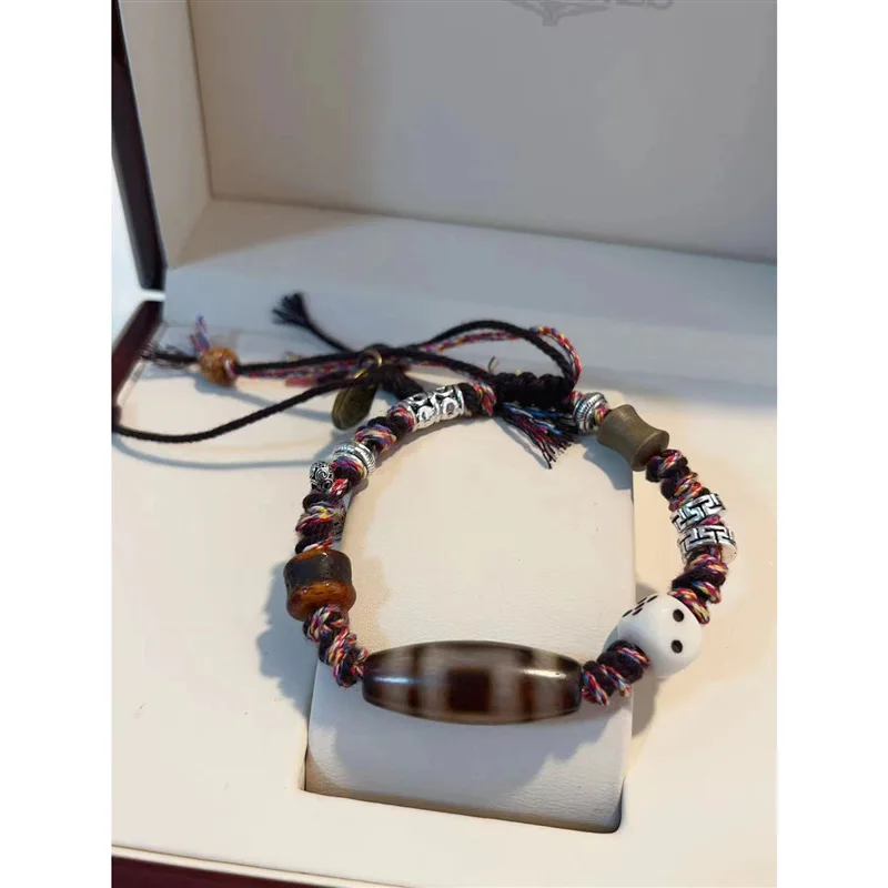 

Tianzhu Hand Rope With Bone Sieve Copper Accessories Buddha Beads Bracelet