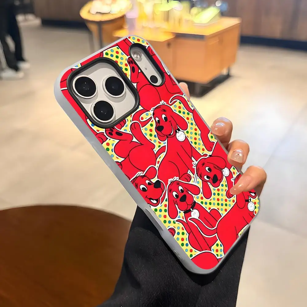 Cartoon Clifford The Big Red Dog Phone Case For IPhone 17 Air 16 E 15 14 Plus 13 12 11 Pro Max Jelly 2 In 1 Protective Case - view 3