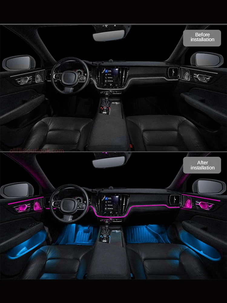 For Volvo S60 LED ambient light  LED luminous decorative panel  Volvo specific lighting Indoor lighting