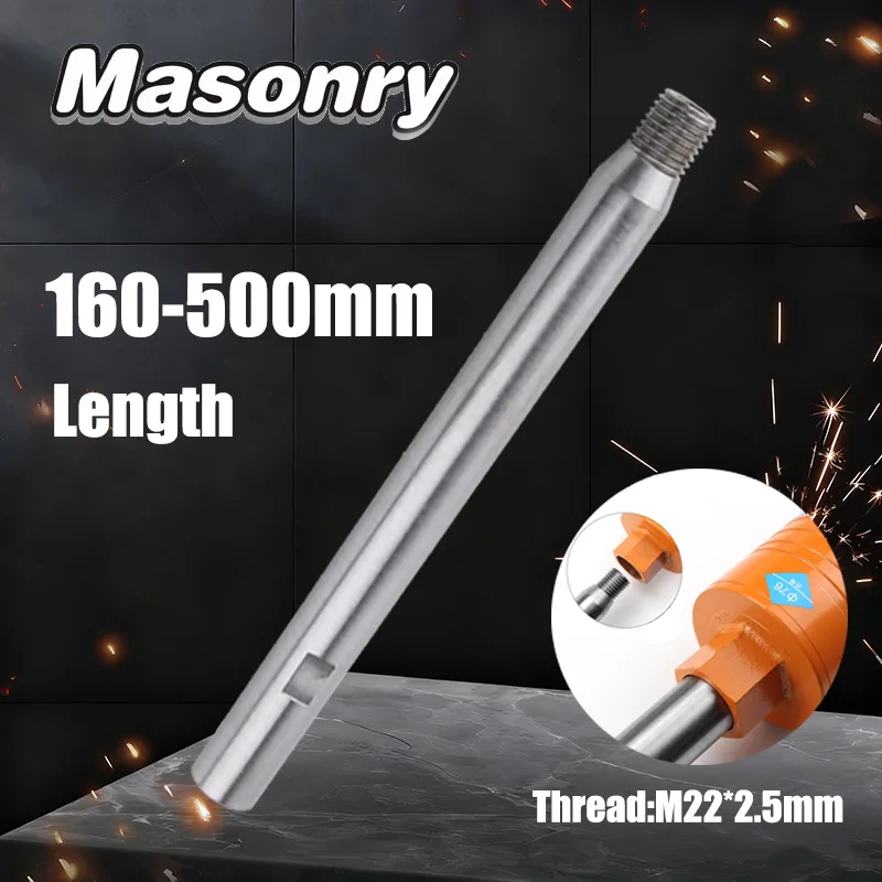 

M22x2.5mm Diamond Core Bit Extension Rod For Drilling Rig Length 160-500mm Connecting Rod M22 Thread Diamond Drill Adapter Tools