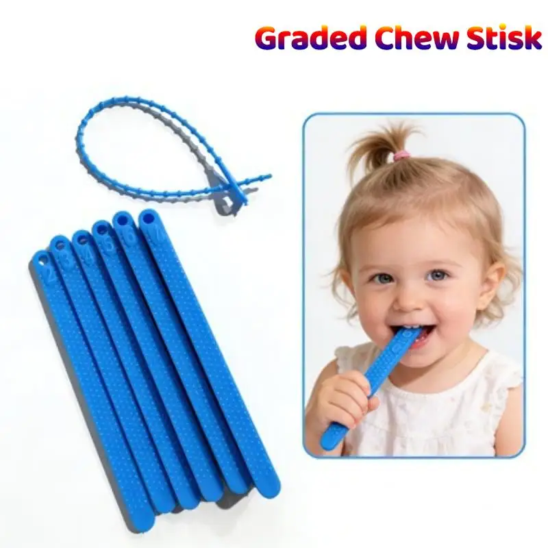 6 Pcs Professional Jaw Dental Bite Blocks Exerciser Tongue Muscle Trainer Speech Therapy Essential Sensory Speech Training Tool