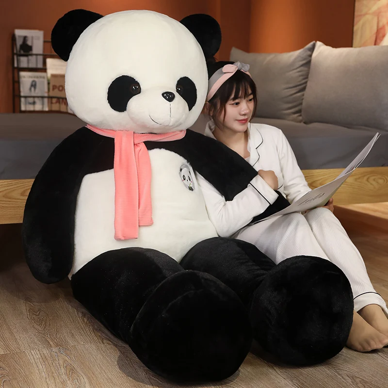 80/100cm Giant Size Cute Panda Plush Toys Animal Stuffed Dolls Soft Pillow Cushion Bear Doll For Boys Girls Present Gift