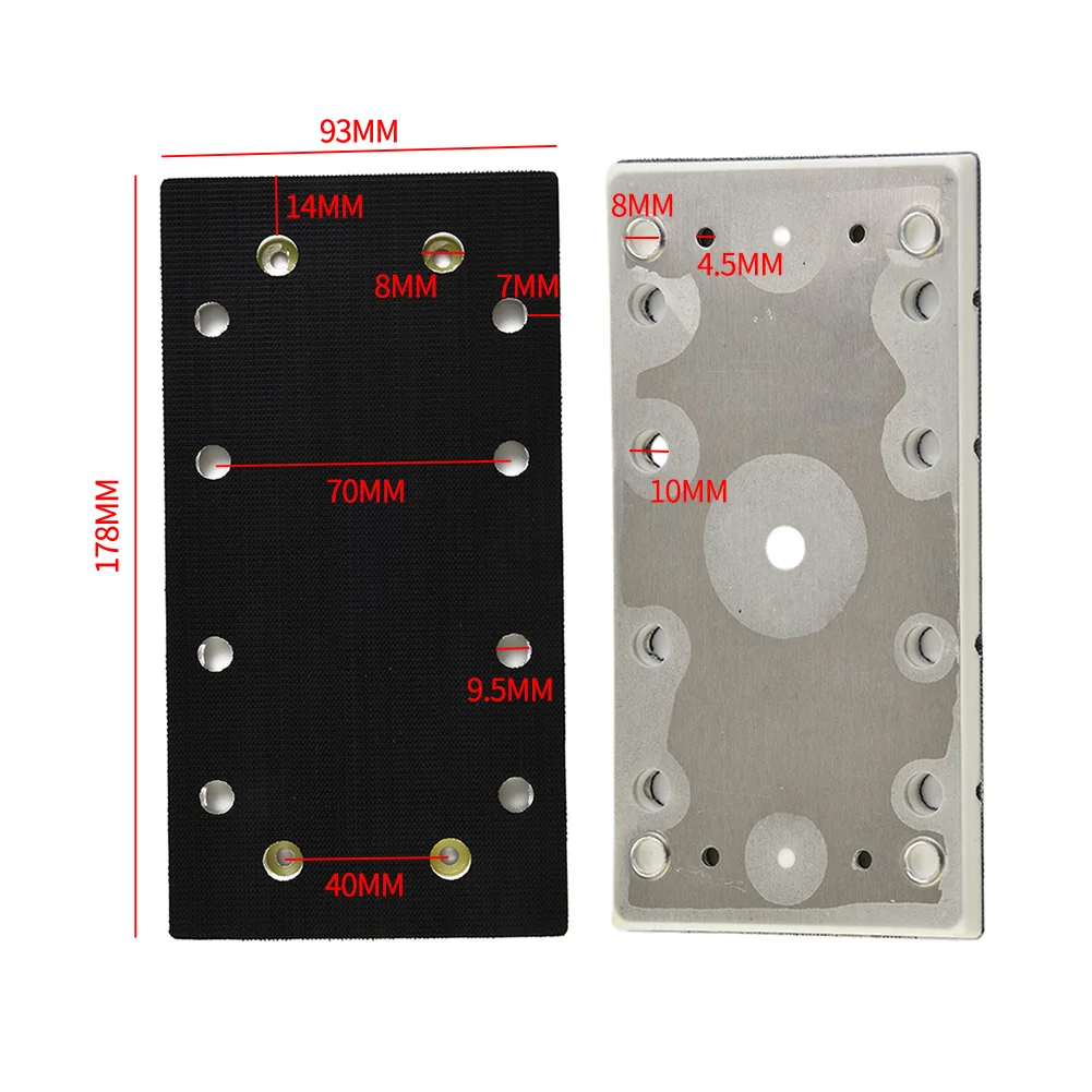 Backing Pad Premium Quality 1pc 93*178mm Sander Pad Replacement Plate for Festool RS300 EQ Plus/LRS 93 Sanders