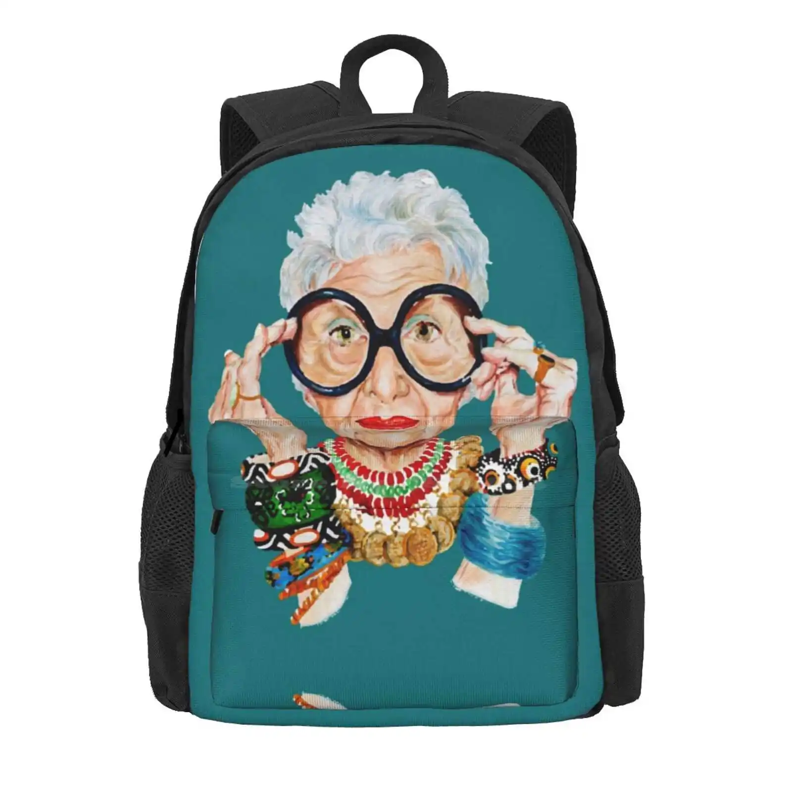 Iris Apfel Fashion Is Ultimately A Form Of Self Expression, That_S Why I Love Trying Out New Things Hot Sale Schoolbag Backpack