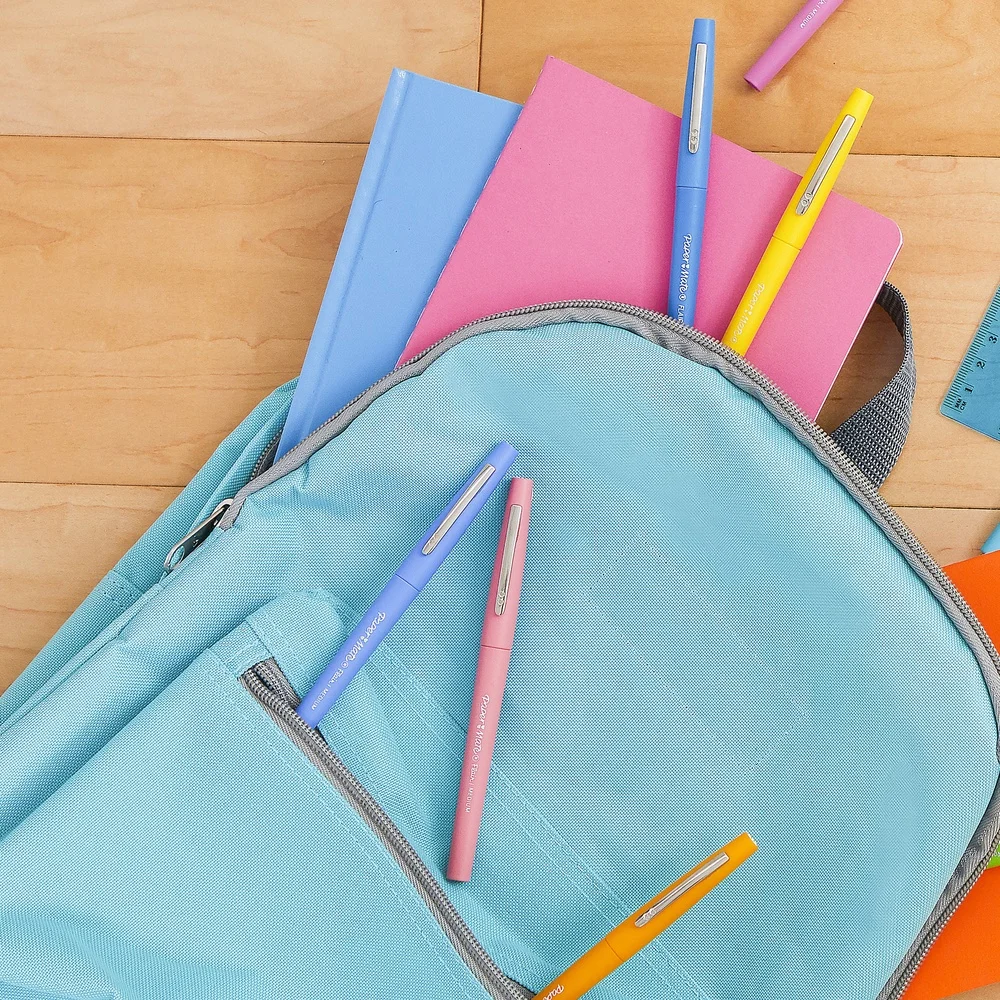 Filzstifte-Set mit mittlerer Spitze, 0,7 mm, Retro-Akzente, verschiedene Farben, 6 Stück, wischfeste, schnell trocknende Tinte, perfekte Zeichnung