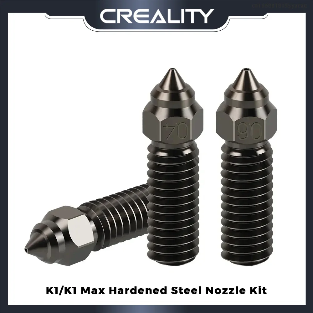 Creality K1 Nozzle Hardened Steel Nozzle Kit 0.2/0.4/0.6/0.8/1.0/1.2mm for K1 FDM 3D Printer Parts Non Stick Filament