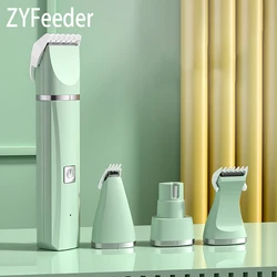 Dog Clipper Cat Hair Clippers Pet Grooming Haircut nail Trimmer Set 4 in 1 Cordless Rechargeable Professional Pet Grooming Tool