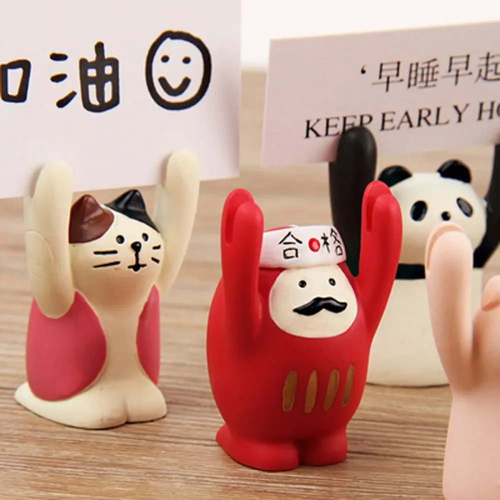 Office Supplies Lovely Message Photo Holder Cat Pig Panda Card Holder Memo Clip Photo Clip Memo Holder