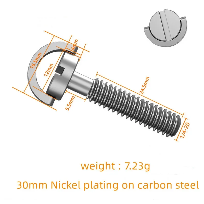 30 مللي متر 26 مللي متر عرقوب طويل 1/4 كاميرا المسمار محول طوي D حلقة ل ترايبود Monopod اللوح الأساسي تلاعب كاميرا الملحقات