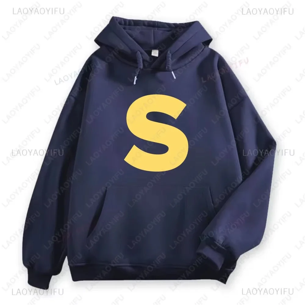 2025 Avin & Chimukun Sudadera con capucha estampada con diseño conjunto de dibujos animados - Tela deportiva estampada de línea A ecológica, suave y cómoda