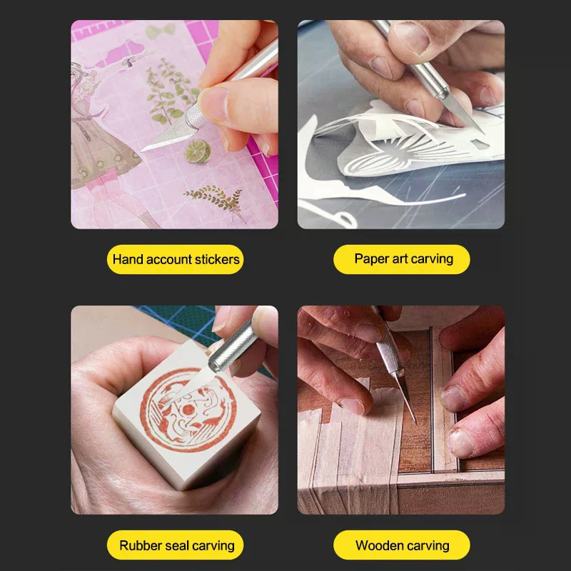 13Pcs Aluminum Alloy Carving Knives Precision Blades For Paper Cuttings Film Applications And DIY Craft Carving Sculpture Paper