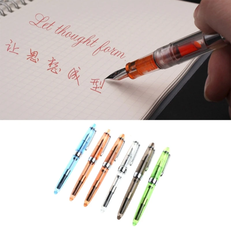 JINHAO 992 Transparent Fountain Pen 0.5mm Stationery Supplies Writing Tools Gift 96BA