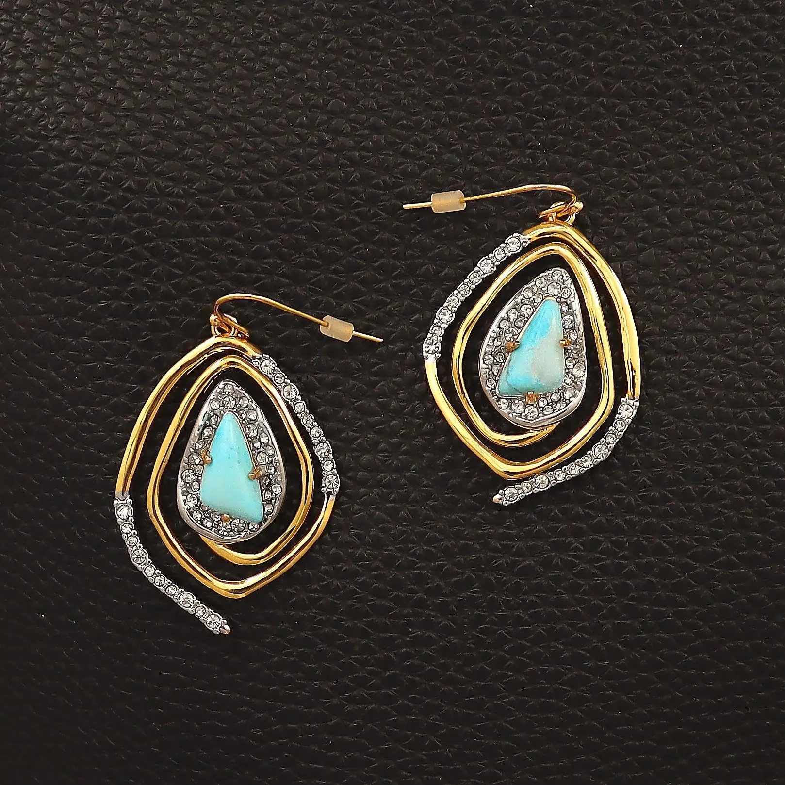European and American Designer Natural Stone Earrings, Cold Wind Temperament Earrings for Women