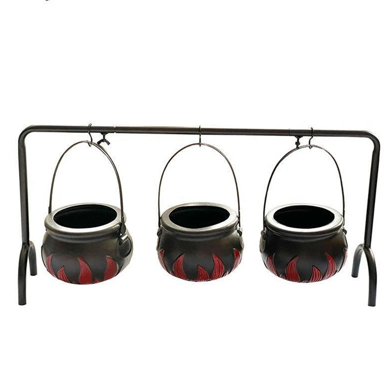 

Halloween Witches Cauldron Serving Bow Spooky Candy Bucket Cauldron For Halloween Home Indoor Party Decorations Durable