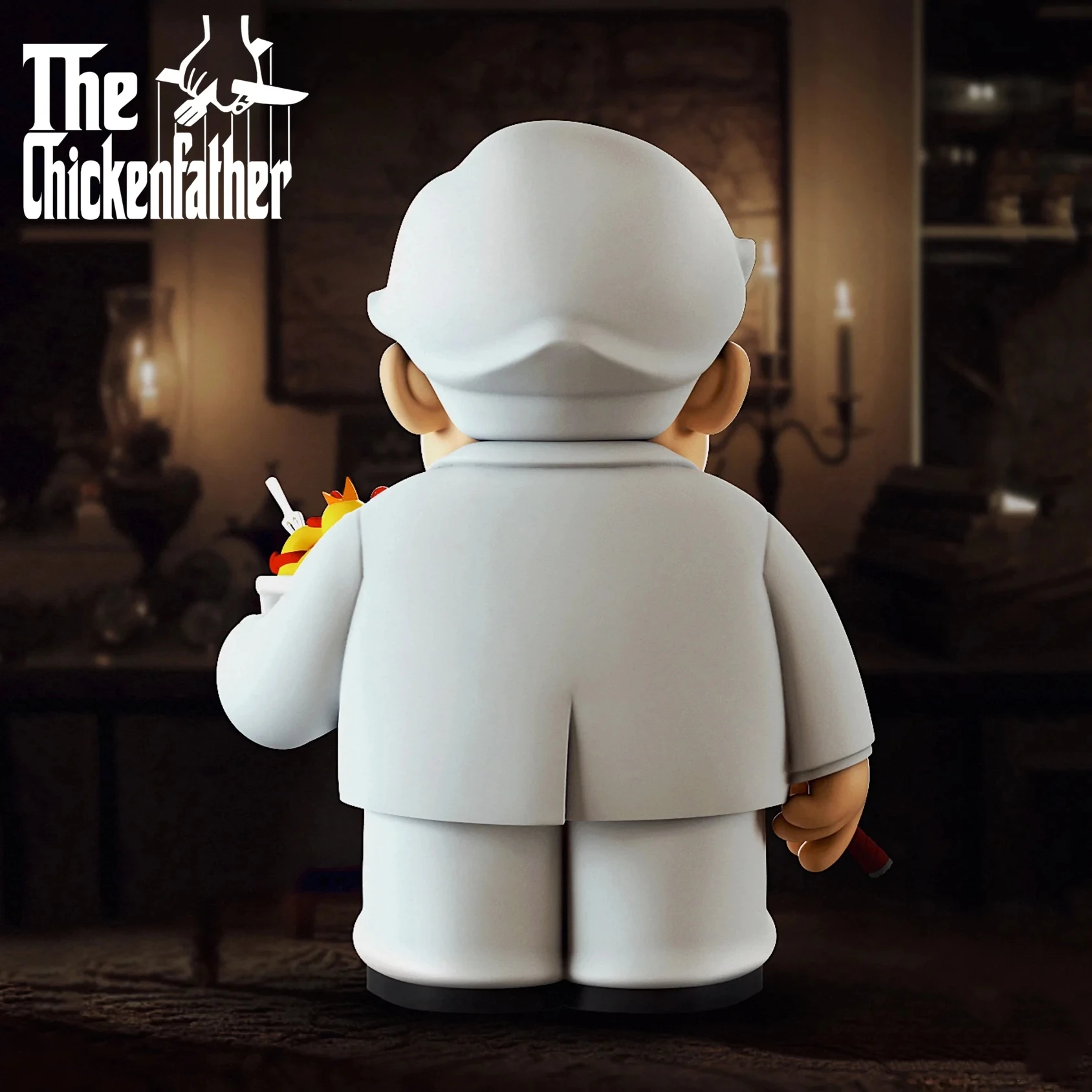 10 см/3,94 дюйма фигурка куриного отца, жареная курица, крестный отец, ПВХ модель, статуя, коллекция украшений, игрушки, подарок на день рождения
