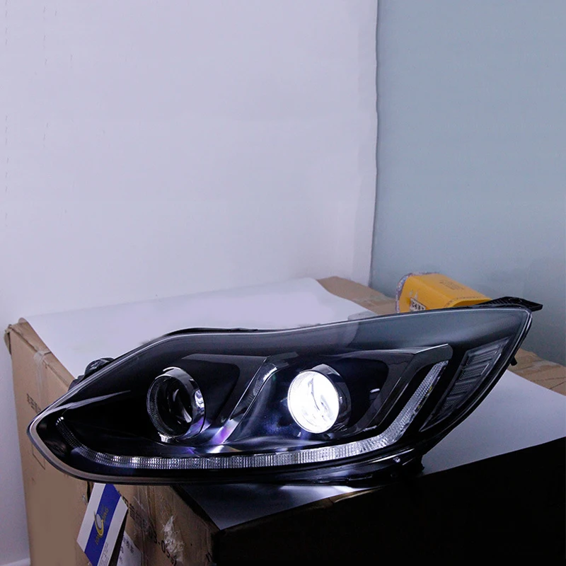 Front Lamp Turn Signal Dynamic Daytime Running Light Headlight Assembly Lighting Car Style For Ford Focus 2012-2014