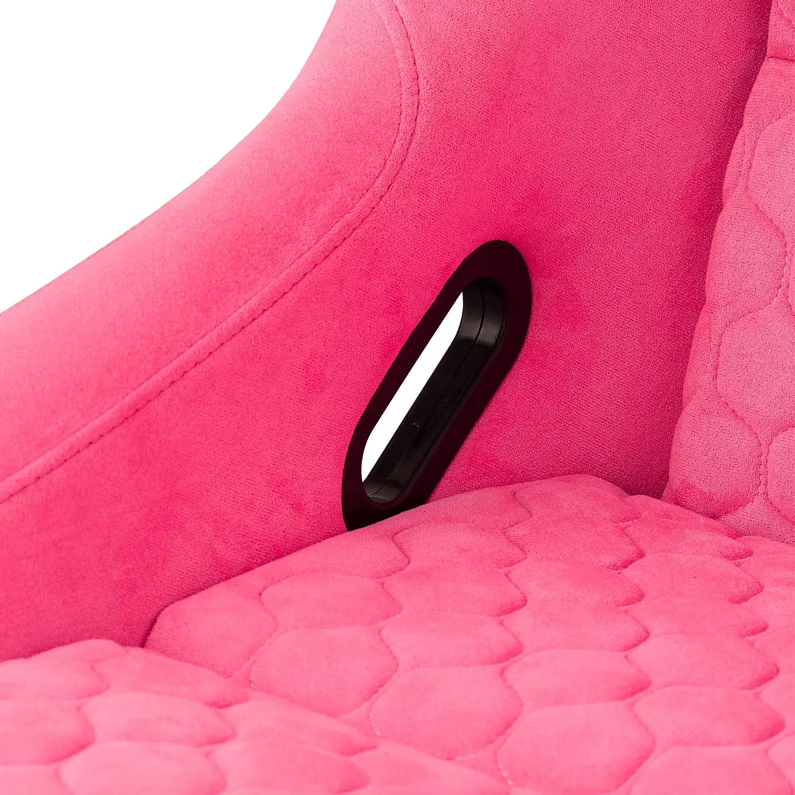 1097 Universal High Quality Pink Suede Car Vehicle Slider Simulator Gaming Station Adjustable Sim Bucket Racing Seats