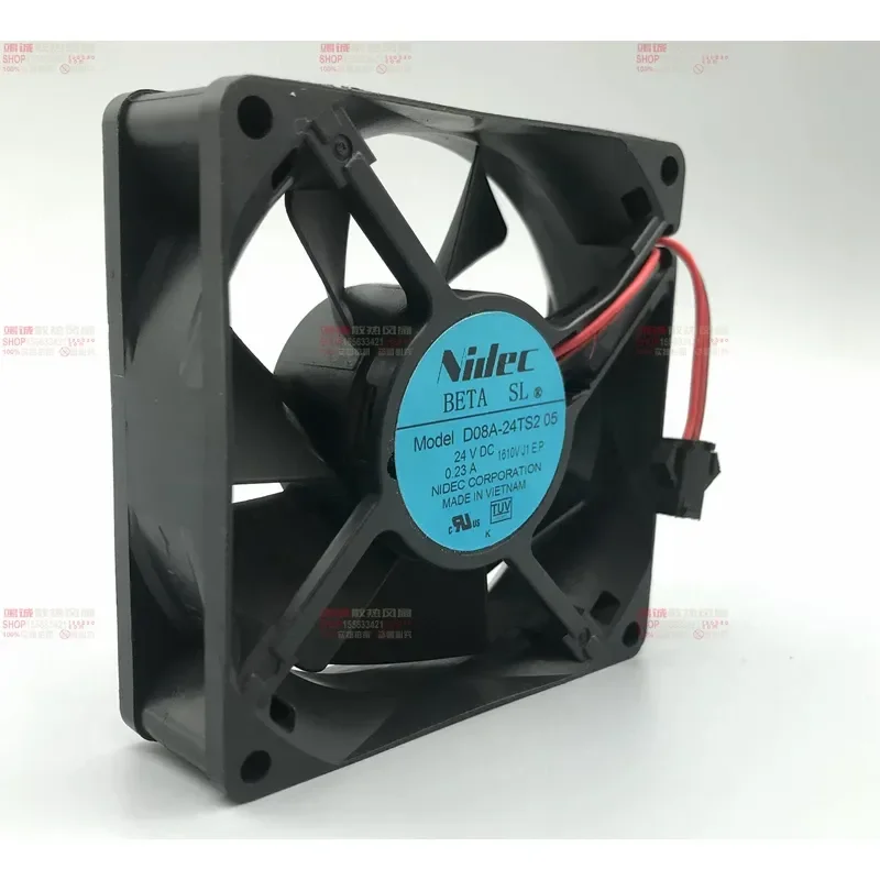 D08A-24TS2 05 24V 0.23A Original Japan NIDEC 80x80x25mm Inverter Fan for Industrial Equipment