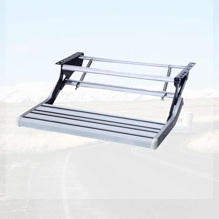 

Manual Aluminum Alloy Folding Single Step With Telescopic Anti Skid For Motorhome RV Camper Van Travel Trailer Caravan