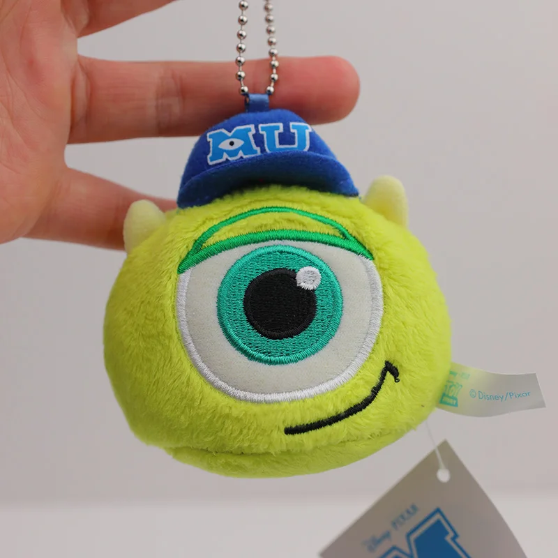 Cute Disney Sullivan Mike Wazowsky Plush Keychain Kawaii Monsters University Key Chain Toys Set Girls Anime Pendant For Backpack