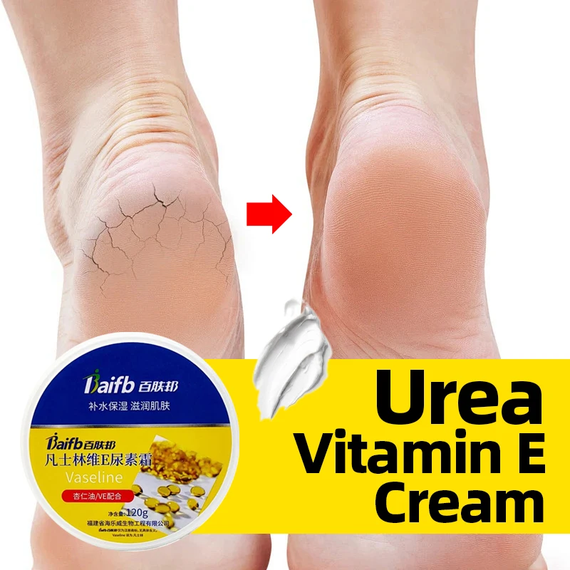 

Anti Crack Foot Urea Vitamin E Cream Drying Cracked Feet Repair Hand Dead Skin Removal Heel Cracking Moisturizing Care Mask 120g