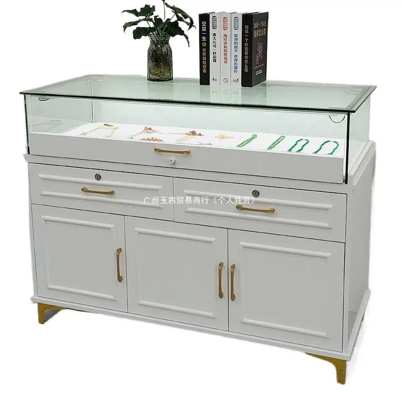Jewelry cabinet Glass transparent display cabinet Pull jewelry display cabinet