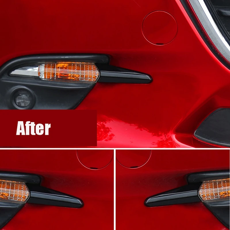 for 3 Axela 2017 Front Fog Light Eyebrow Cover Trim Sticker Daytime Running Light Decoration Covers