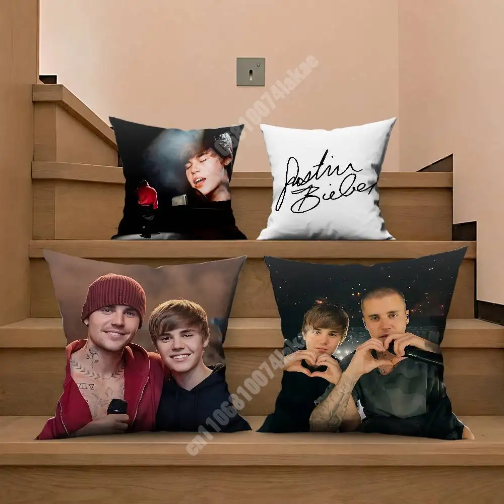 Чехол для подушки J-Justin Baby B-Bieber Coachella 2026, наволочка для дивана, современный декор для квартиры, предметы интерьера для семьи