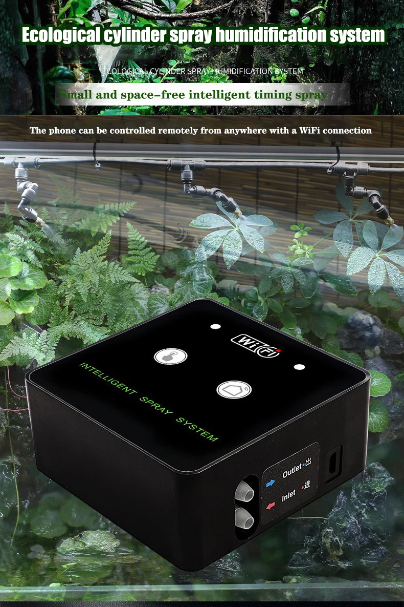 WiFi Regenwald Sprayer Steuerung Automatische Nebel Timing Spray System Kit Touchscreen Bewässerung Timer Reptil Sprayer Luftbefeuchter – Detail 1