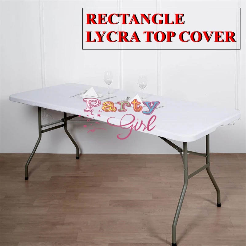 

Hot Sale Spandex Table Topper Rectangle Stretch Tablecloth Cover Wedding Table Cloth Event Hotel Decoration