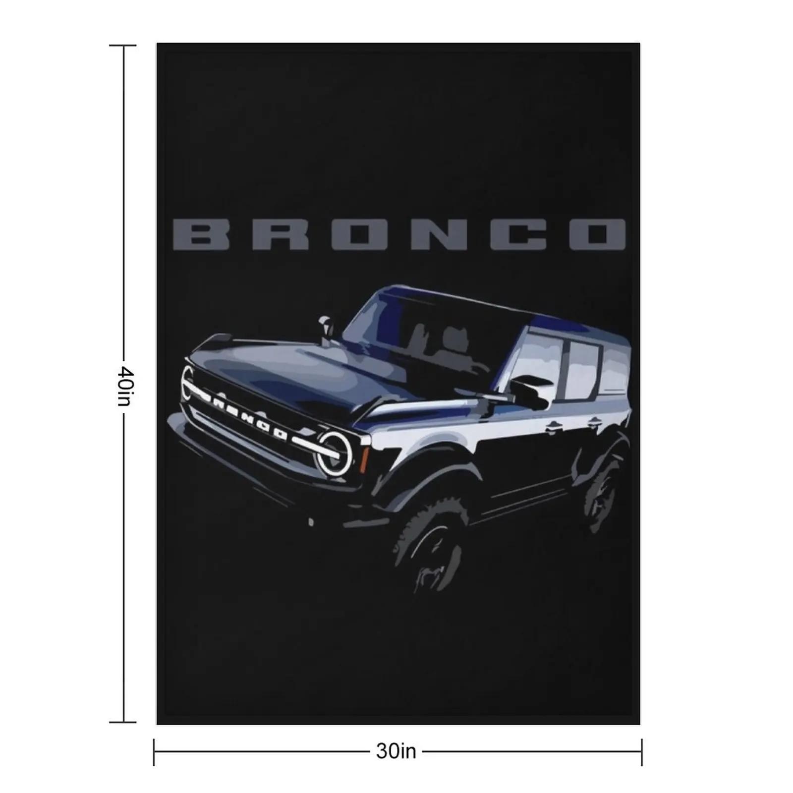 2021 Bronco Black Throw Blanket Blankets For Baby Decorative Sofas Soft Plaid Luxury Throw for winter sofa bed Blankets