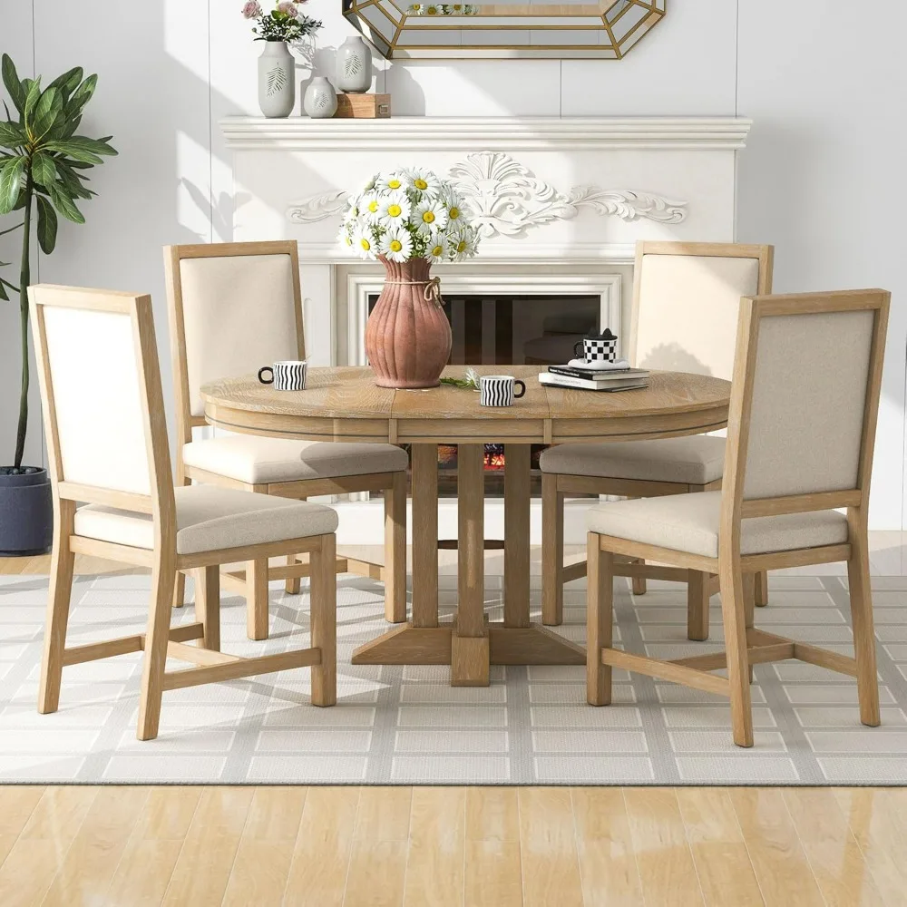 dining table set,5-Piece Round Dining Table Set for 4,for Kitchen, Dining Room,dinning tables sets