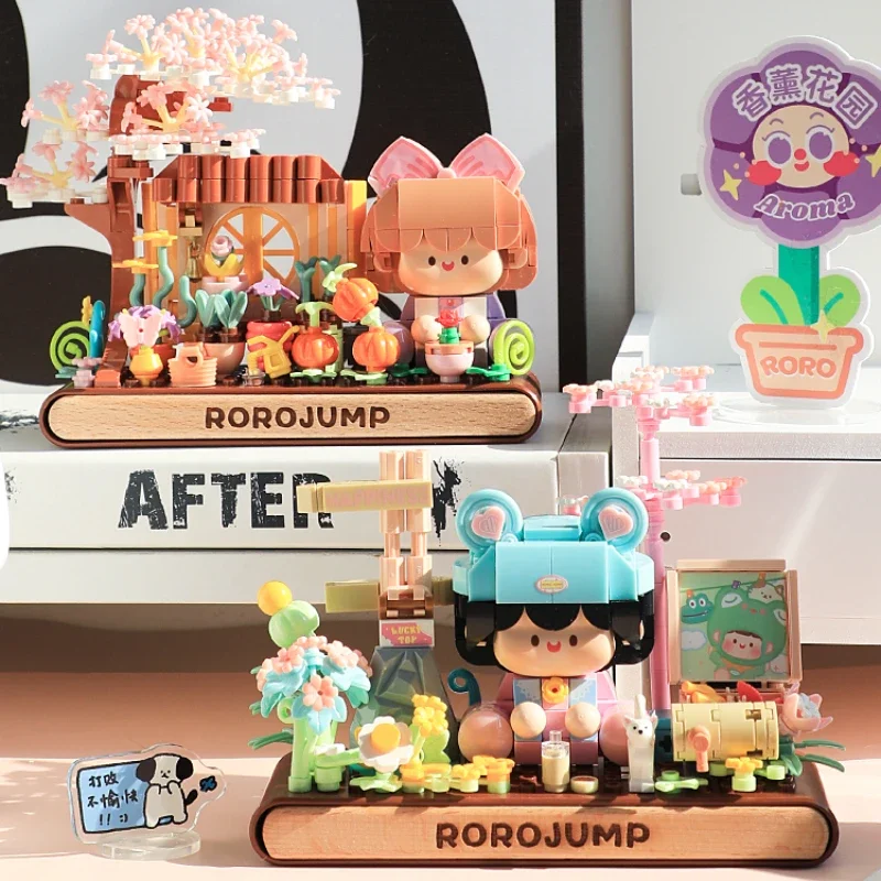 صندوق فيرمى صلصة اللحم صندوق عطري خشبي لبنات البناء ألعاب تجميع كاواي هدايا ديكور سطح المكتب لبنات البناء