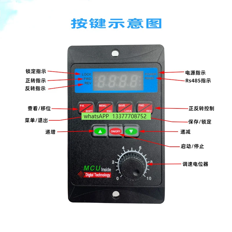 Us Series 220V Three-Phase Motor Inverter Speed Controller 200W 400W 750W Simple Controller