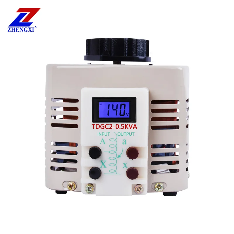 

TDGC2-0.5KVA Output 0-300V single phase Contact Type Adjustable Variac Transformer Manual Voltage Regulator