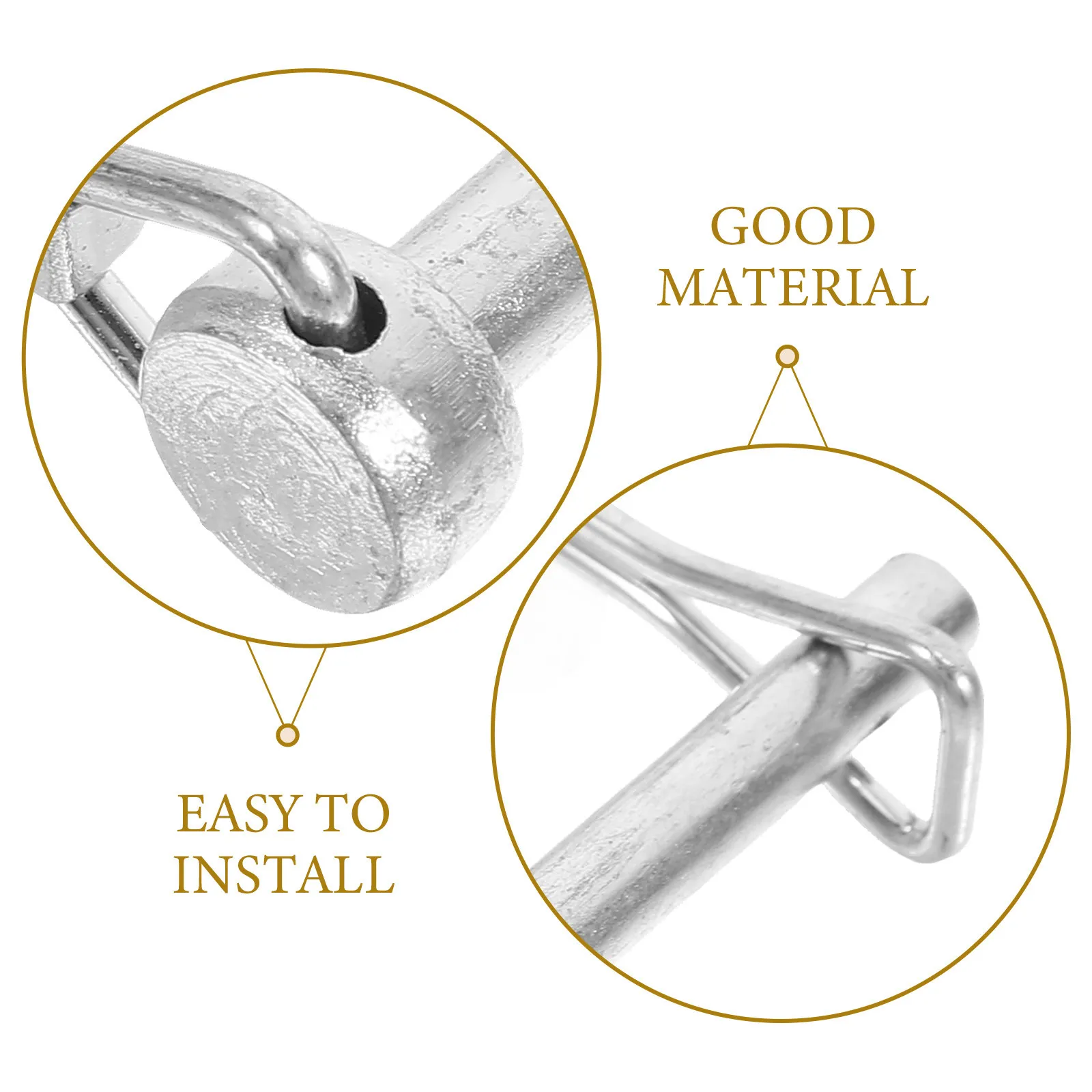 6Pcs Trailer Safety Pins Heavy Duty Coupler Lock Pin 6x5cm Carbon Steel Trailer Hitch Pin Towing Lock Set Locking Safety Pins