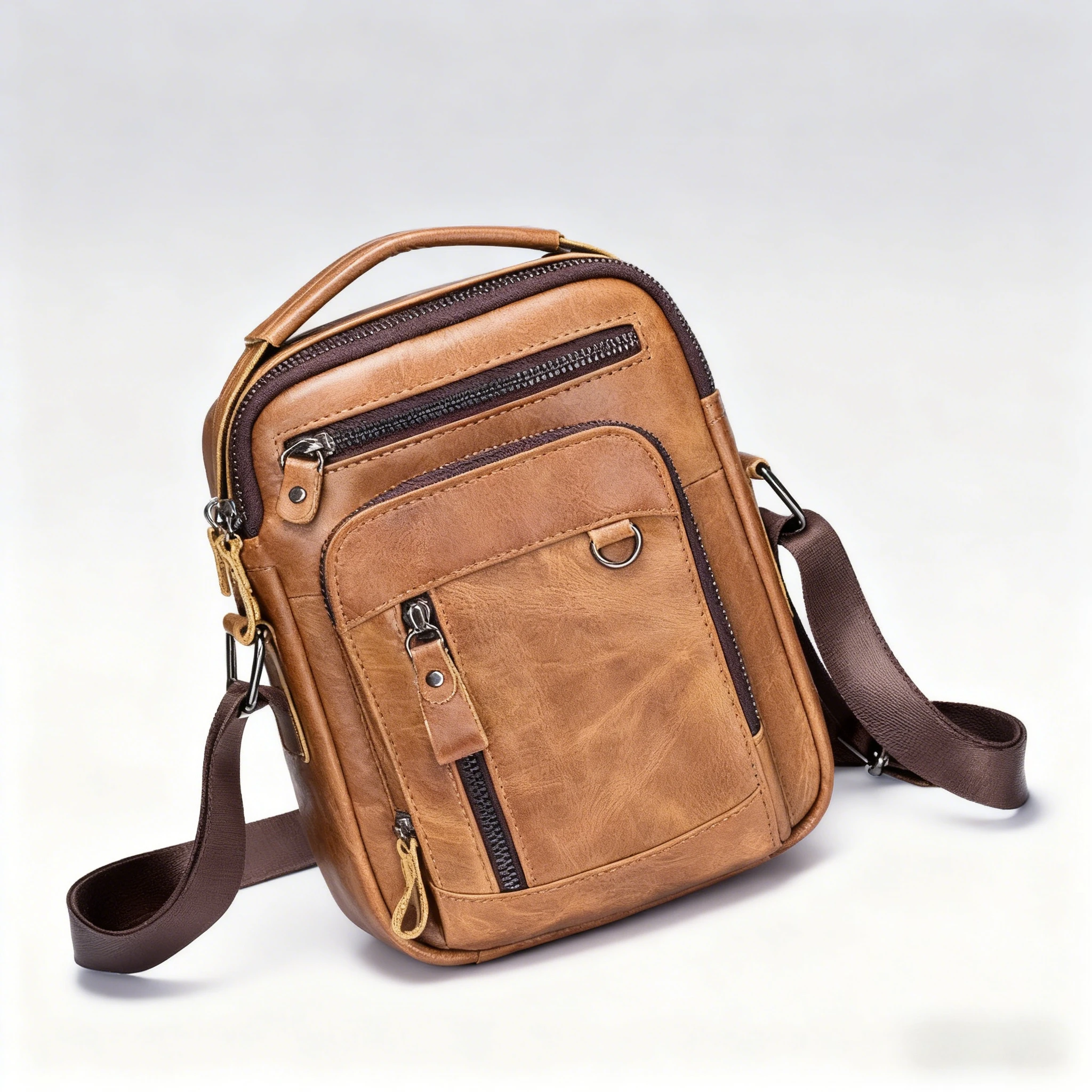 

New Genuine Leather Men's Shoulder Bags Messenger Bag for Men Crossbody Bags Small Man Designer Handbag Male